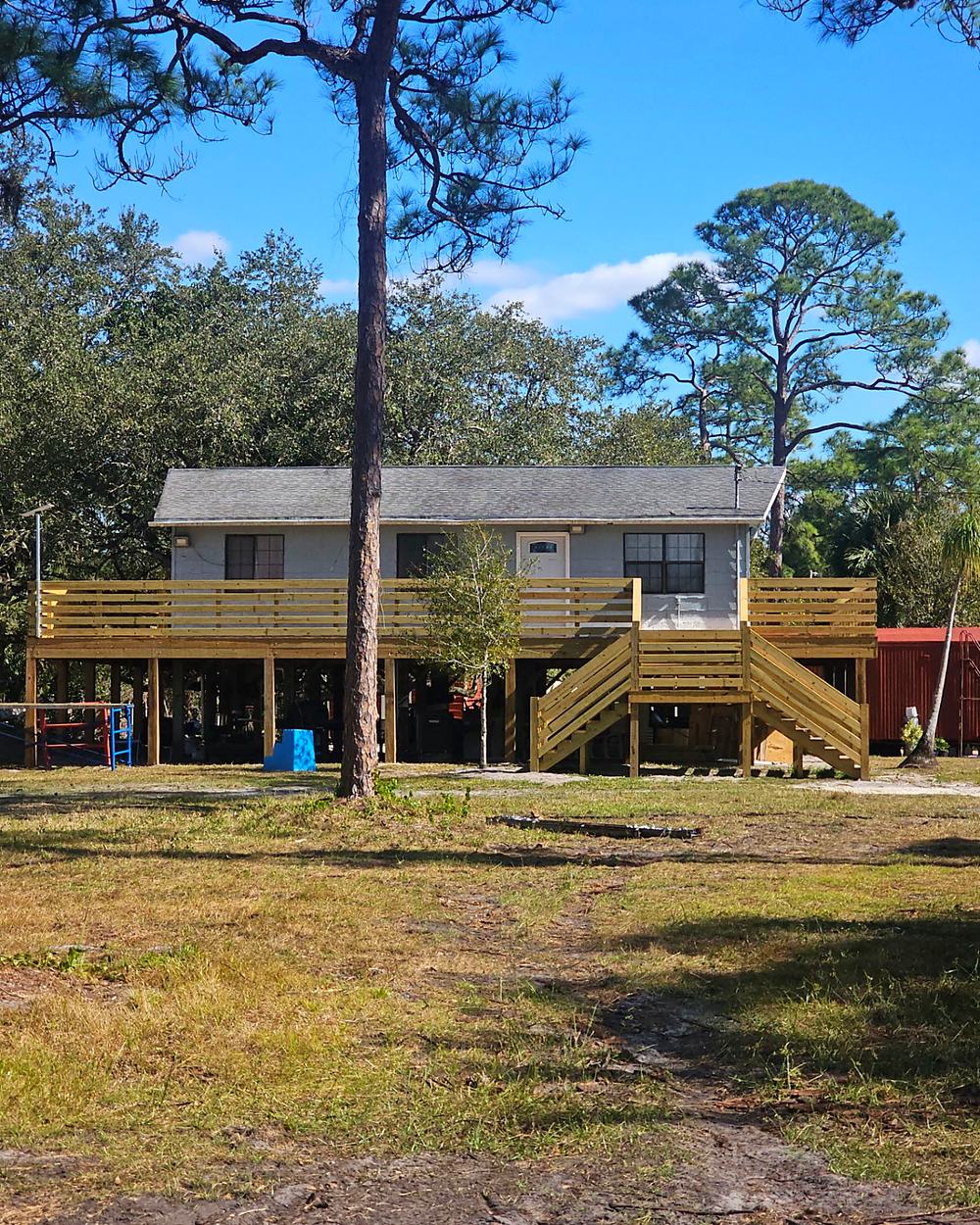 Raised Wood Deck